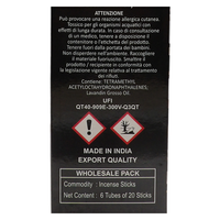 AIR FRESH Incenso Aromatico, Ottenuto Da Miscele Di Erbe, Cortecce, Fiori Ed Essenza Profumate. Ottimo Per Profumare Ambienti. Confezione Da 6 Astucci Da 20 Stick Ognuno (REGINA DELLA NOTTE)