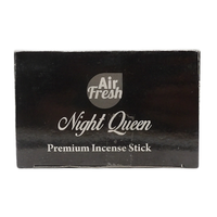 AIR FRESH Incenso Aromatico, Ottenuto Da Miscele Di Erbe, Cortecce, Fiori Ed Essenza Profumate. Ottimo Per Profumare Ambienti. Confezione Da 6 Astucci Da 20 Stick Ognuno (REGINA DELLA NOTTE)
