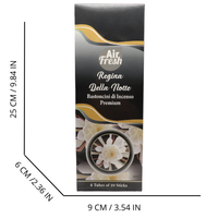 AIR FRESH Incenso Aromatico, Ottenuto Da Miscele Di Erbe, Cortecce, Fiori Ed Essenza Profumate. Ottimo Per Profumare Ambienti. Confezione Da 6 Astucci Da 20 Stick Ognuno (REGINA DELLA NOTTE)