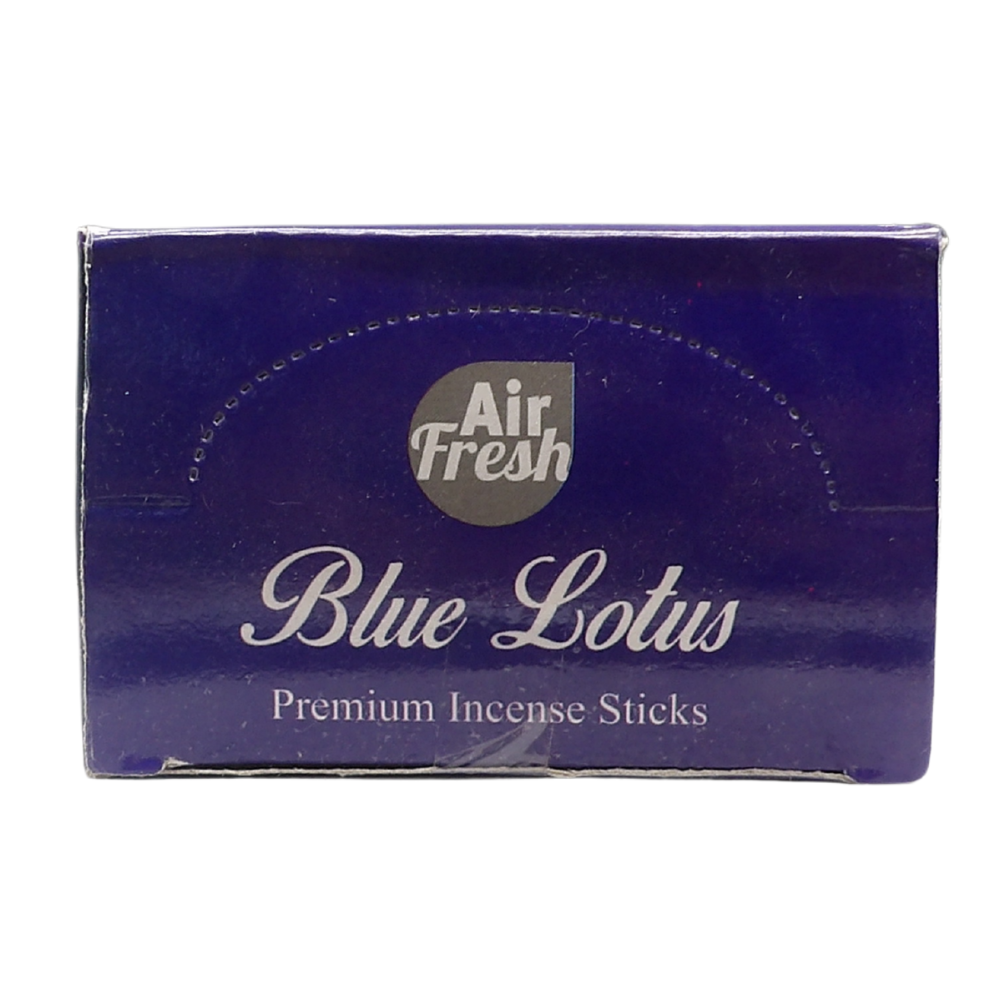 AIR FRESH Incenso Aromatico, Ottenuto Da Miscele Di Erbe, Cortecce, Fiori Ed Essenza Profumate. Ottimo Per Profumare Ambienti. Confezione Da 6 Astucci Da 20 Stick Ognuno (BLUE LOTUS)