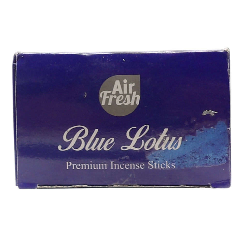 AIR FRESH Incenso Aromatico, Ottenuto Da Miscele Di Erbe, Cortecce, Fiori Ed Essenza Profumate. Ottimo Per Profumare Ambienti. Confezione Da 6 Astucci Da 20 Stick Ognuno (BLUE LOTUS)