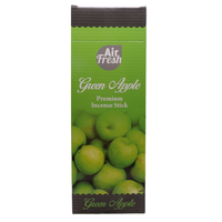 AIR FRESH Incenso Aromatico, Ottenuto Da Miscele Di Erbe, Cortecce, Fiori Ed Essenza Profumate. Ottimo Per Profumare Ambienti. Confezione Da 6 Astucci Da 20 Stick Ognuno (MELA VERDE)