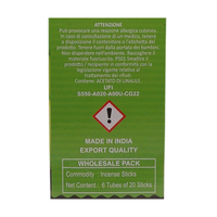 AIR FRESH Incenso Aromatico, Ottenuto Da Miscele Di Erbe, Cortecce, Fiori Ed Essenza Profumate. Ottimo Per Profumare Ambienti. Confezione Da 6 Astucci Da 20 Stick Ognuno (MELA VERDE)