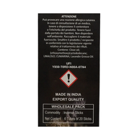 AIR FRESH Incenso Aromatico, Ottenuto Da Miscele Di Erbe, Cortecce, Fiori Ed Essenza Profumate. Ottimo Per Profumare Ambienti. Confezione Da 6 Astucci Da 20 Stick Ognuno (LEGNO DEGLI DEI)