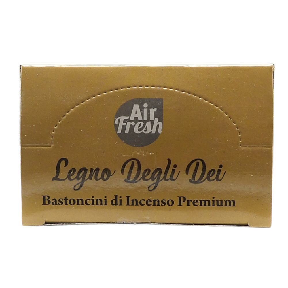 AIR FRESH Incenso Aromatico, Ottenuto Da Miscele Di Erbe, Cortecce, Fiori Ed Essenza Profumate. Ottimo Per Profumare Ambienti. Confezione Da 6 Astucci Da 20 Stick Ognuno (LEGNO DEGLI DEI)