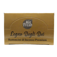 AIR FRESH Incenso Aromatico, Ottenuto Da Miscele Di Erbe, Cortecce, Fiori Ed Essenza Profumate. Ottimo Per Profumare Ambienti. Confezione Da 6 Astucci Da 20 Stick Ognuno (LEGNO DEGLI DEI)