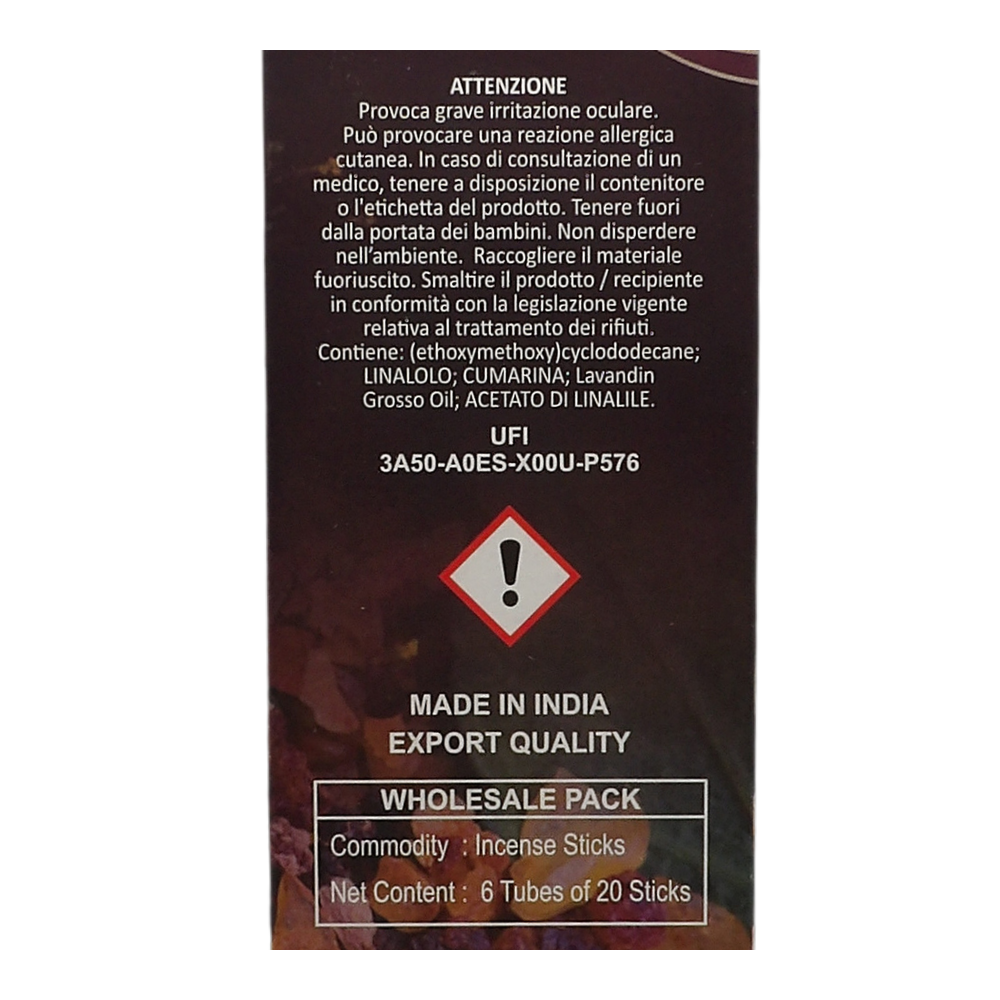 AIR FRESH Incenso Aromatico, Ottenuto Da Miscele Di Erbe, Cortecce, Fiori Ed Essenza Profumate. Ottimo Per Profumare Ambienti. Confezione Da 6 Astucci Da 20 Stick Ognuno (MIRRA)