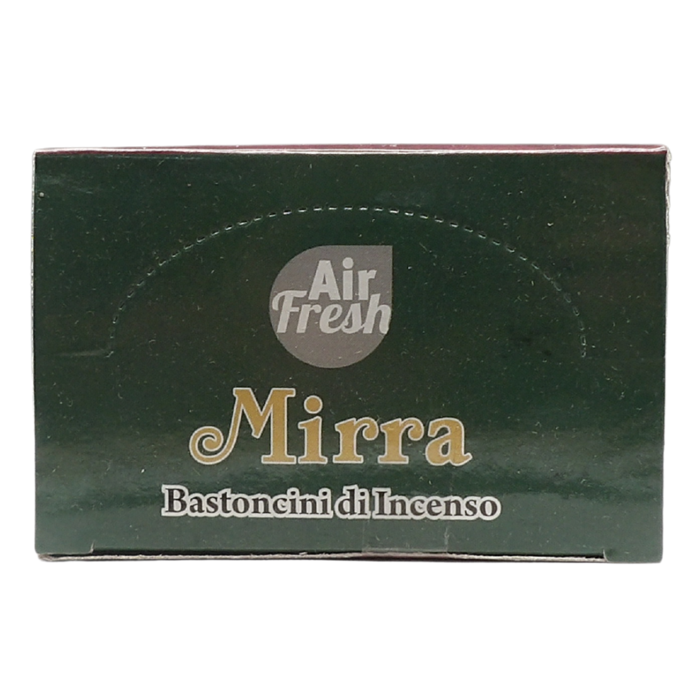 AIR FRESH Incenso Aromatico, Ottenuto Da Miscele Di Erbe, Cortecce, Fiori Ed Essenza Profumate. Ottimo Per Profumare Ambienti. Confezione Da 6 Astucci Da 20 Stick Ognuno (MIRRA)