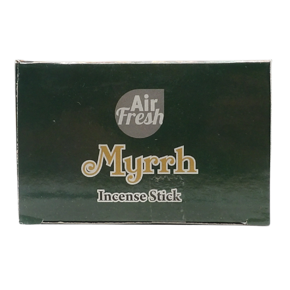 AIR FRESH Incenso Aromatico, Ottenuto Da Miscele Di Erbe, Cortecce, Fiori Ed Essenza Profumate. Ottimo Per Profumare Ambienti. Confezione Da 6 Astucci Da 20 Stick Ognuno (MIRRA)
