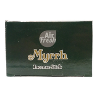 AIR FRESH Incenso Aromatico, Ottenuto Da Miscele Di Erbe, Cortecce, Fiori Ed Essenza Profumate. Ottimo Per Profumare Ambienti. Confezione Da 6 Astucci Da 20 Stick Ognuno (MIRRA)