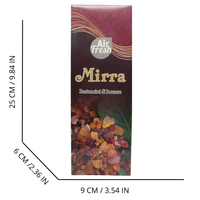 AIR FRESH Incenso Aromatico, Ottenuto Da Miscele Di Erbe, Cortecce, Fiori Ed Essenza Profumate. Ottimo Per Profumare Ambienti. Confezione Da 6 Astucci Da 20 Stick Ognuno (MIRRA)