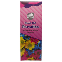 AIR FRESH Incenso Aromatico, Ottenuto Da Miscele Di Erbe, Cortecce, Fiori Ed Essenza Profumate. Ottimo Per Profumare Ambienti. Confezione Da 6 Astucci Da 20 Stick Ognuno (FIORI DEL PARADISO)