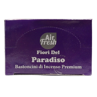 AIR FRESH Incenso Aromatico, Ottenuto Da Miscele Di Erbe, Cortecce, Fiori Ed Essenza Profumate. Ottimo Per Profumare Ambienti. Confezione Da 6 Astucci Da 20 Stick Ognuno (FIORI DEL PARADISO)