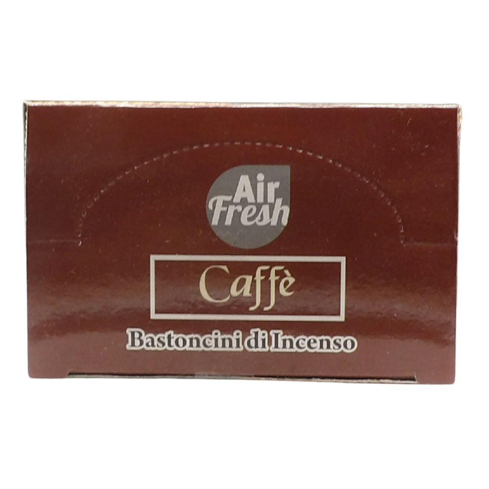 AIR FRESH Incenso Aromatico, Ottenuto Da Miscele Di Erbe, Cortecce, Fiori Ed Essenza Profumate. Ottimo Per Profumare Ambienti. Confezione Da 6 Astucci Da 20 Stick Ognuno (CAFFE')