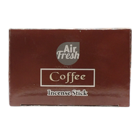 AIR FRESH Incenso Aromatico, Ottenuto Da Miscele Di Erbe, Cortecce, Fiori Ed Essenza Profumate. Ottimo Per Profumare Ambienti. Confezione Da 6 Astucci Da 20 Stick Ognuno (CAFFE')