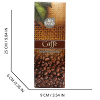 AIR FRESH Incenso Aromatico, Ottenuto Da Miscele Di Erbe, Cortecce, Fiori Ed Essenza Profumate. Ottimo Per Profumare Ambienti. Confezione Da 6 Astucci Da 20 Stick Ognuno (CAFFE')