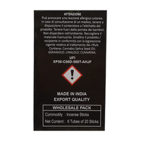 AIR FRESH Incenso Aromatico, Ottenuto Da Miscele Di Erbe, Cortecce, Fiori Ed Essenza Profumate. Ottimo Per Profumare Ambienti. Confezione Da 6 Astucci Da 20 Stick Ognuno (CANAPA)