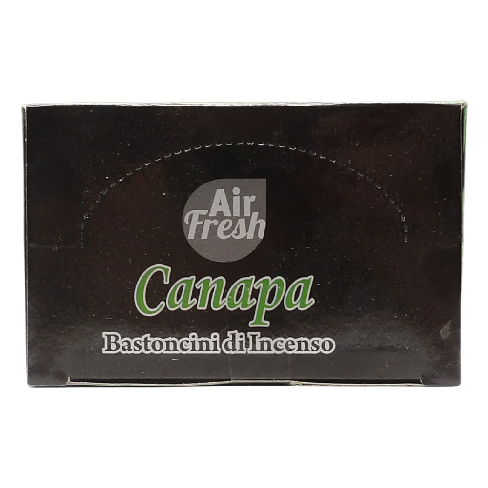AIR FRESH Incenso Aromatico, Ottenuto Da Miscele Di Erbe, Cortecce, Fiori Ed Essenza Profumate. Ottimo Per Profumare Ambienti. Confezione Da 6 Astucci Da 20 Stick Ognuno (CANAPA)