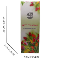 AIR FRESH Incenso Aromatico, Ottenuto Da Miscele Di Erbe, Cortecce, Fiori Ed Essenza Profumate. Ottimo Per Profumare Ambienti. Confezione Da 6 Astucci Da 20 Stick Ognuno (ANTI TABACCO)