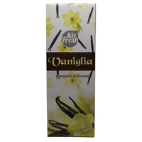 AIR FRESH Incenso Aromatico, Ottenuto Da Miscele Di Erbe, Cortecce, Fiori Ed Essenza Profumate. Ottimo Per Profumare Ambienti. Confezione Da 6 Astucci Da 20 Stick Ognuno (VANIGLIA)