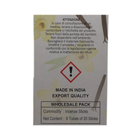 AIR FRESH Incenso Aromatico, Ottenuto Da Miscele Di Erbe, Cortecce, Fiori Ed Essenza Profumate. Ottimo Per Profumare Ambienti. Confezione Da 6 Astucci Da 20 Stick Ognuno (VANIGLIA)