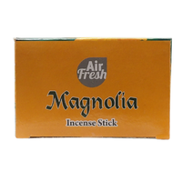AIR FRESH Incenso Aromatico, Ottenuto Da Miscele Di Erbe, Cortecce, Fiori Ed Essenza Profumate. Ottimo Per Profumare Ambienti. Confezione Da 6 Astucci Da 20 Stick Ognuno (MAGNOLIA)