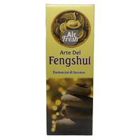 AIR FRESH Incenso Aromatico, Ottenuto Da Miscele Di Erbe, Cortecce, Fiori Ed Essenza Profumate. Ottimo Per Profumare Ambienti. Confezione Da 6 Astucci Da 20 Stick Ognuno (ARTE DEL FENGSHUI)