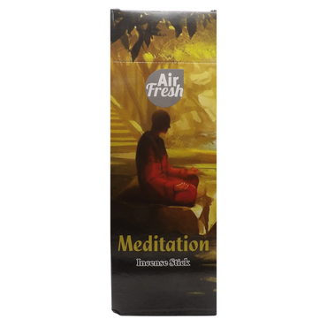 AIR FRESH Incenso Aromatico, Ottenuto Da Miscele Di Erbe, Cortecce, Fiori Ed Essenza Profumate. Ottimo Per Profumare Ambienti. Confezione Da 6 Astucci Da 20 Stick Ognuno (MEDITAZIONE)
