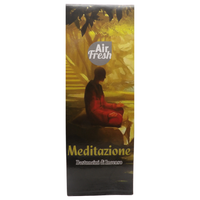AIR FRESH Incenso Aromatico, Ottenuto Da Miscele Di Erbe, Cortecce, Fiori Ed Essenza Profumate. Ottimo Per Profumare Ambienti. Confezione Da 6 Astucci Da 20 Stick Ognuno (MEDITAZIONE)