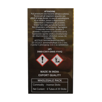 AIR FRESH Incenso Aromatico, Ottenuto Da Miscele Di Erbe, Cortecce, Fiori Ed Essenza Profumate. Ottimo Per Profumare Ambienti. Confezione Da 6 Astucci Da 20 Stick Ognuno (MEDITAZIONE)