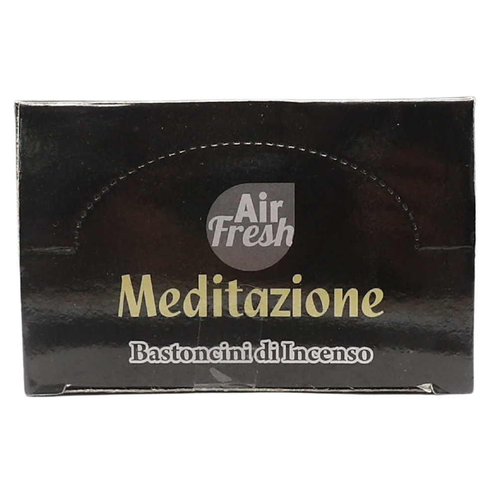 AIR FRESH Incenso Aromatico, Ottenuto Da Miscele Di Erbe, Cortecce, Fiori Ed Essenza Profumate. Ottimo Per Profumare Ambienti. Confezione Da 6 Astucci Da 20 Stick Ognuno (MEDITAZIONE)