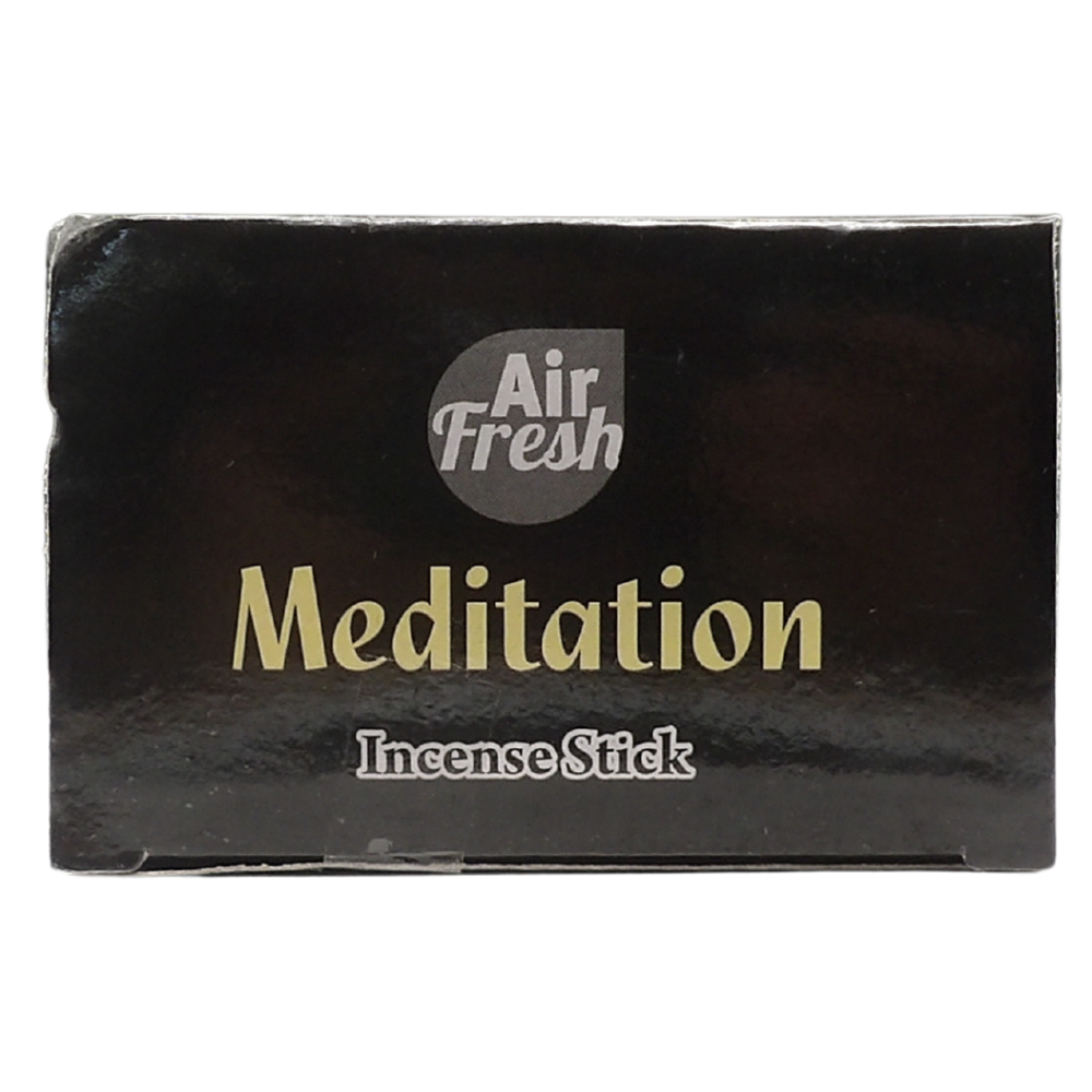 AIR FRESH Incenso Aromatico, Ottenuto Da Miscele Di Erbe, Cortecce, Fiori Ed Essenza Profumate. Ottimo Per Profumare Ambienti. Confezione Da 6 Astucci Da 20 Stick Ognuno (MEDITAZIONE)