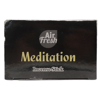AIR FRESH Incenso Aromatico, Ottenuto Da Miscele Di Erbe, Cortecce, Fiori Ed Essenza Profumate. Ottimo Per Profumare Ambienti. Confezione Da 6 Astucci Da 20 Stick Ognuno (MEDITAZIONE)