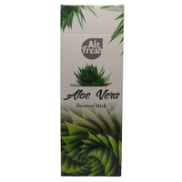 AIR FRESH Incenso Aromatico, Ottenuto Da Miscele Di Erbe, Cortecce, Fiori Ed Essenza Profumate. Ottimo Per Profumare Ambienti. Confezione Da 6 Astucci Da 20 Stick Ognuno (ALOE VERA)