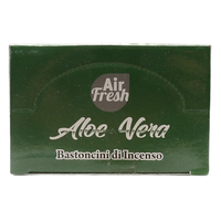 AIR FRESH Incenso Aromatico, Ottenuto Da Miscele Di Erbe, Cortecce, Fiori Ed Essenza Profumate. Ottimo Per Profumare Ambienti. Confezione Da 6 Astucci Da 20 Stick Ognuno (ALOE VERA)