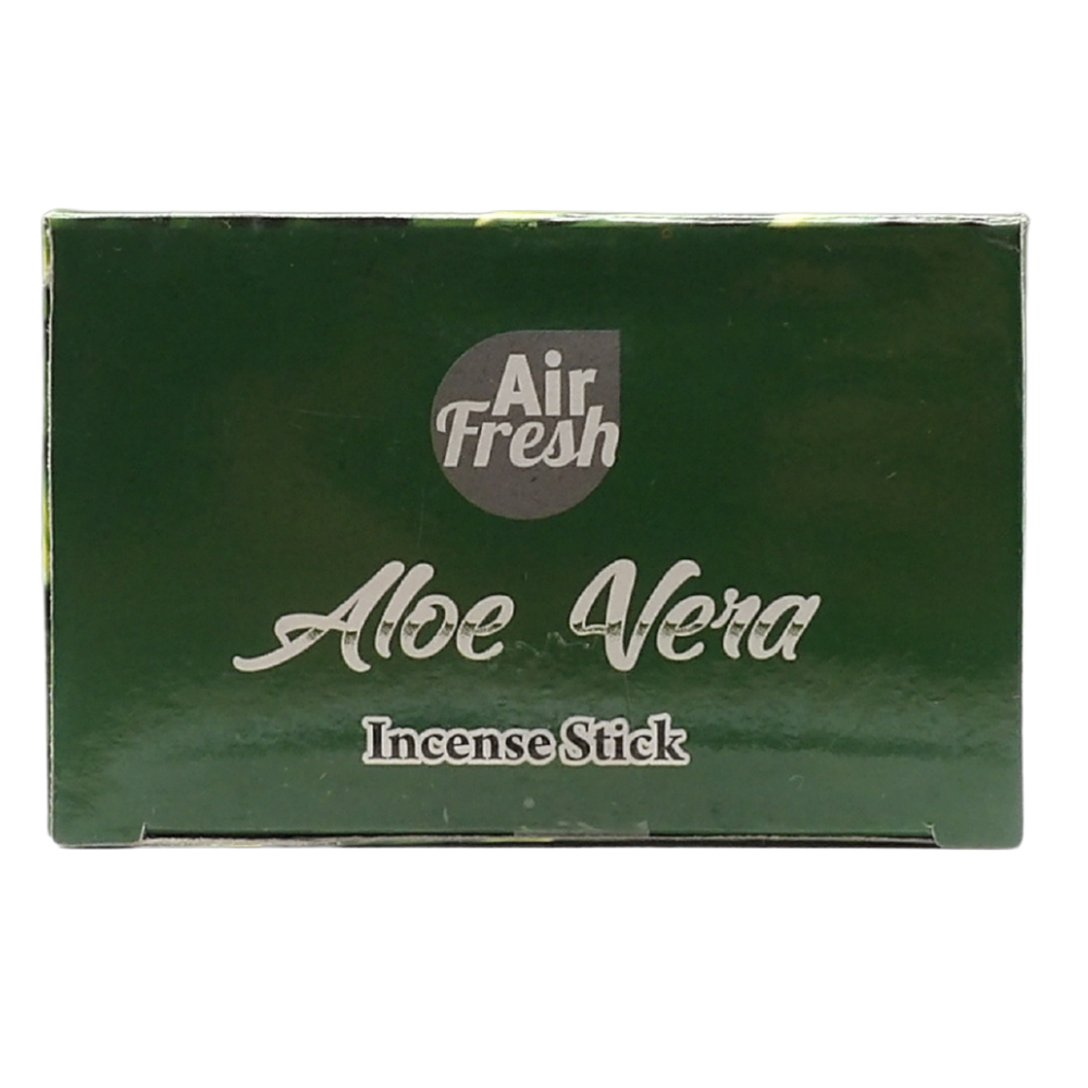 AIR FRESH Incenso Aromatico, Ottenuto Da Miscele Di Erbe, Cortecce, Fiori Ed Essenza Profumate. Ottimo Per Profumare Ambienti. Confezione Da 6 Astucci Da 20 Stick Ognuno (ALOE VERA)