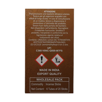AIR FRESH Incenso Aromatico, Ottenuto Da Miscele Di Erbe, Cortecce, Fiori Ed Essenza Profumate. Ottimo Per Profumare Ambienti. Confezione Da 6 Astucci Da 20 Stick Ognuno (KAMASUTRA)