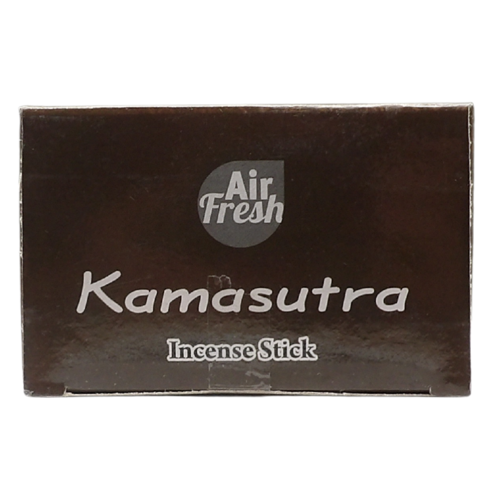 AIR FRESH Incenso Aromatico, Ottenuto Da Miscele Di Erbe, Cortecce, Fiori Ed Essenza Profumate. Ottimo Per Profumare Ambienti. Confezione Da 6 Astucci Da 20 Stick Ognuno (KAMASUTRA)