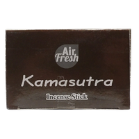 AIR FRESH Incenso Aromatico, Ottenuto Da Miscele Di Erbe, Cortecce, Fiori Ed Essenza Profumate. Ottimo Per Profumare Ambienti. Confezione Da 6 Astucci Da 20 Stick Ognuno (KAMASUTRA)
