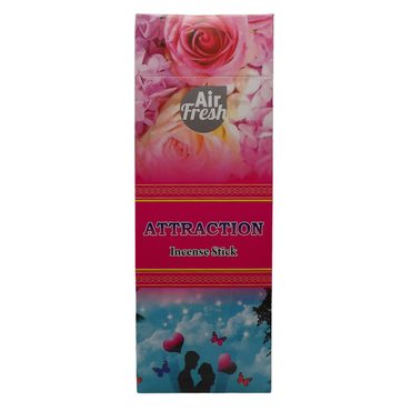 AIR FRESH Incenso Aromatico, Ottenuto Da Miscele Di Erbe, Cortecce, Fiori Ed Essenza Profumate. Ottimo Per Profumare Ambienti. Confezione Da 6 Astucci Da 20 Stick Ognuno (ATTRAZIONE)