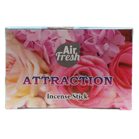 AIR FRESH Incenso Aromatico, Ottenuto Da Miscele Di Erbe, Cortecce, Fiori Ed Essenza Profumate. Ottimo Per Profumare Ambienti. Confezione Da 6 Astucci Da 20 Stick Ognuno (ATTRAZIONE)