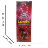 AIR FRESH Incenso Aromatico, Ottenuto Da Miscele Di Erbe, Cortecce, Fiori Ed Essenza Profumate. Ottimo Per Profumare Ambienti. Confezione Da 6 Astucci Da 20 Stick Ognuno (AMORE)