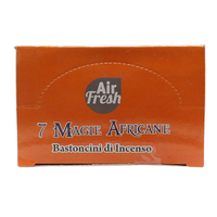 AIR FRESH Incenso Aromatico, Ottenuto Da Miscele Di Erbe, Cortecce, Fiori Ed Essenza Profumate. Ottimo Per Profumare Ambienti. Confezione Da 6 Astucci Da 20 Stick Ognuno (7 MAGIE AFRICANE)