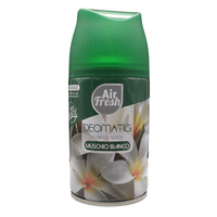 AIR FRESH Ricarica Spray Compatibile con gli Erogatori Automatici, Ideato per Donare ai Tuoi Ambienti un Piacevole Profumo, 250ml, Disponibile in Diverse Fragranze (Muschio Bianco)
