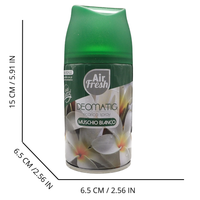 AIR FRESH Ricarica Spray Compatibile con gli Erogatori Automatici, Ideato per Donare ai Tuoi Ambienti un Piacevole Profumo, 250ml, Disponibile in Diverse Fragranze (Muschio Bianco)