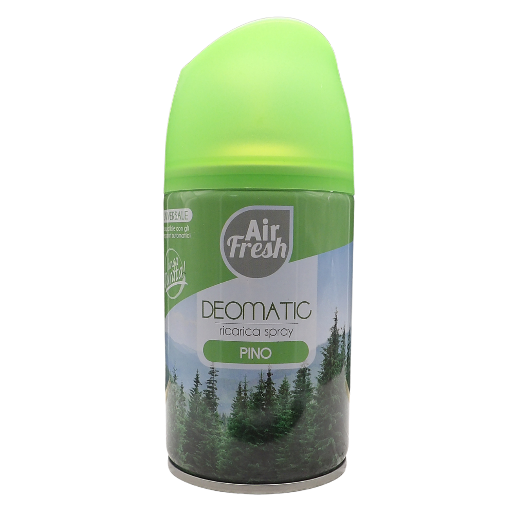 AIR FRESH Ricarica Spray Compatibile con gli Erogatori Automatici, Ideato per Donare ai Tuoi Ambienti un Piacevole Profumo, 250ml, Disponibile in Diverse Fragranze (Pino)