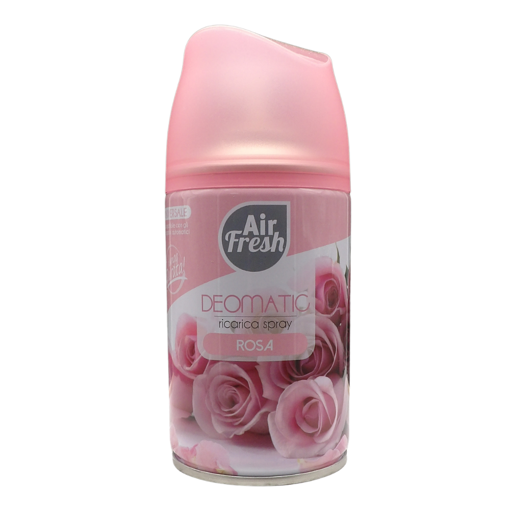 AIR FRESH Ricarica Spray Compatibile con gli Erogatori Automatici, Ideato per Donare ai Tuoi Ambienti un Piacevole Profumo, 250ml, Disponibile in Diverse Fragranze (Rosa)