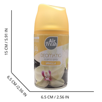 AIR FRESH Ricarica Spray Compatibile con gli Erogatori Automatici, Ideato per Donare ai Tuoi Ambienti un Piacevole Profumo, 250ml, Disponibile in Diverse Fragranze (Vaniglia)