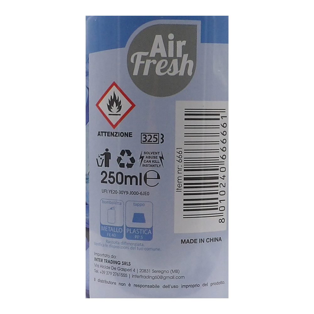 AIR FRESH Ricarica Spray Compatibile con gli Erogatori Automatici, Ideato per Donare ai Tuoi Ambienti un Piacevole Profumo, 250ml, Disponibile in Diverse Fragranze (Fiori di Campo)