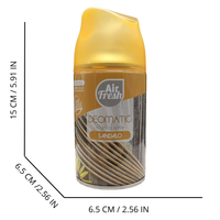 AIR FRESH Ricarica Spray Compatibile con gli Erogatori Automatici, Ideato per Donare ai Tuoi Ambienti un Piacevole Profumo, 250ml, Disponibile in Diverse Fragranze (Sandalo)